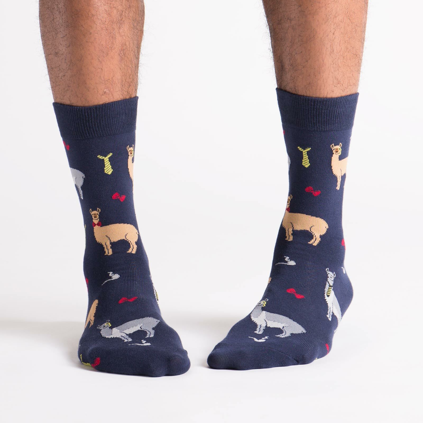 Llama Drama | Men's Crew Socks | Funny Llama Socks for Men - Sock It to Me