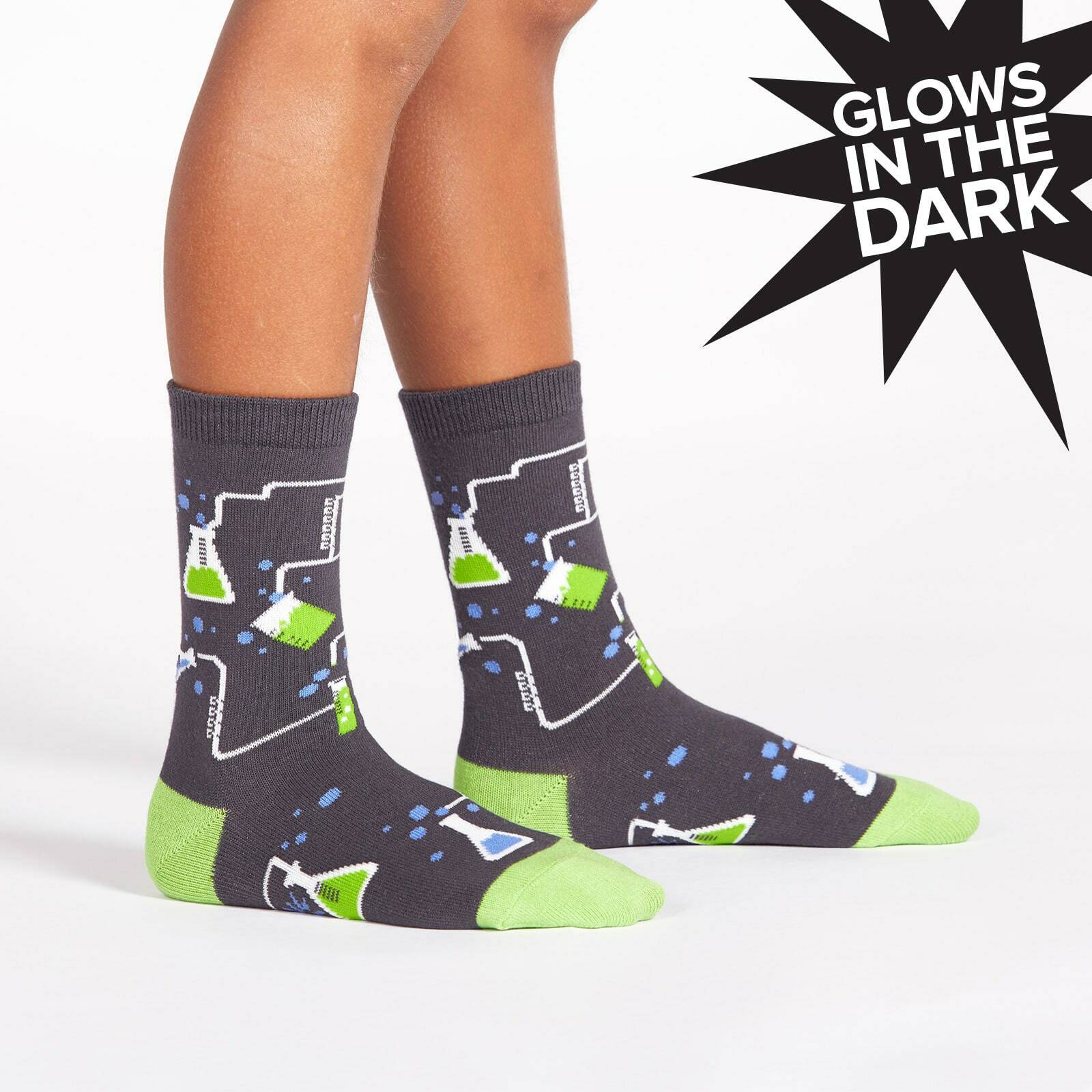 Laboratory Youth Crew GlowintheDark Kids' Socks Sock It to Me