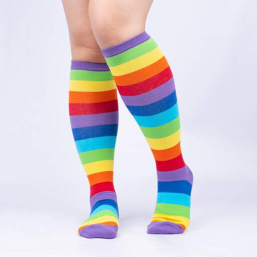 Super Juicy Knee High Socks Rainbow Knee Highs Sock It to Me