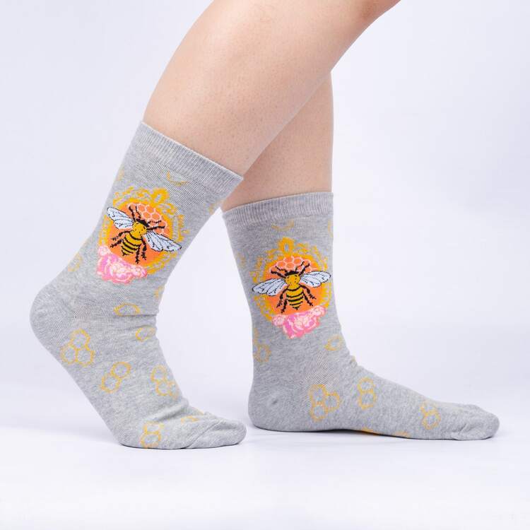 Queen Bee Womens Crew Bee Socks Sock It to Me