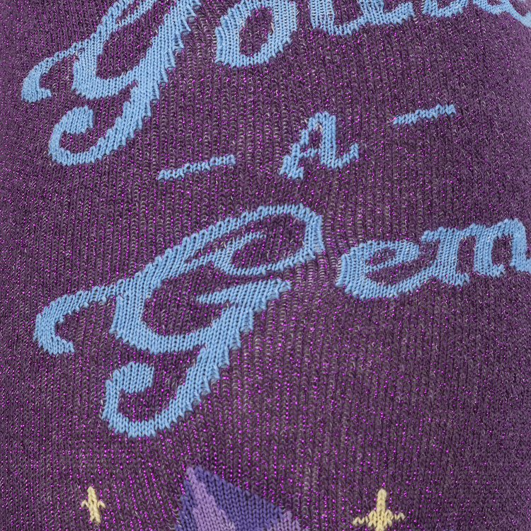 You're a Gem Crystal Knee High Socks Purple Women's Sock It to Me